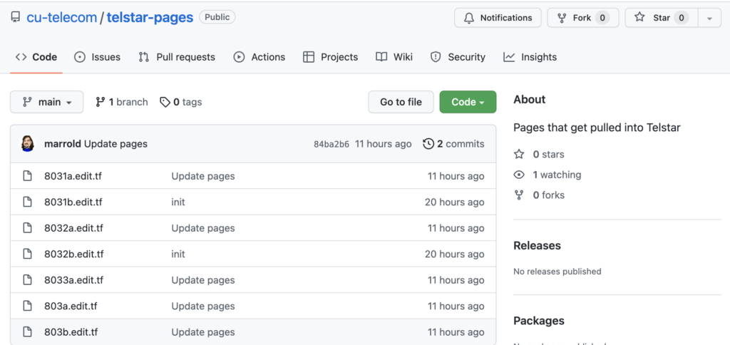 Git Repository Screenshot